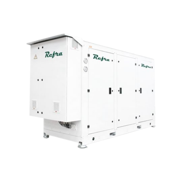 Refra_Aura_3 Enfriadoras Aura refrigeradas por aire con propano de Refra vista lateral